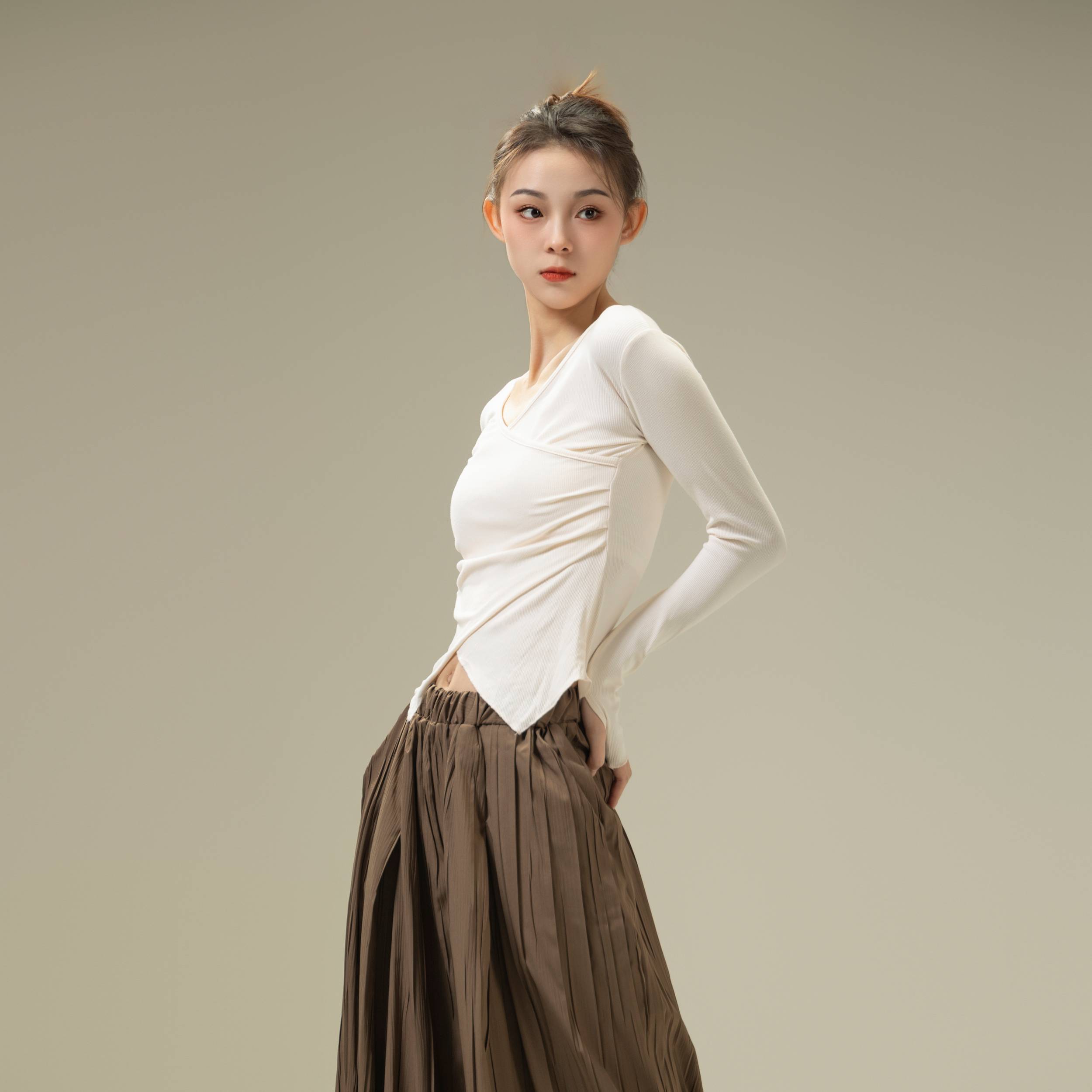 Modern Dance Practice Server 2024 New Dance Series Classical Dance Foundation Dance Foundation Loose Top Shao Yoga Chinese Dance Art Test