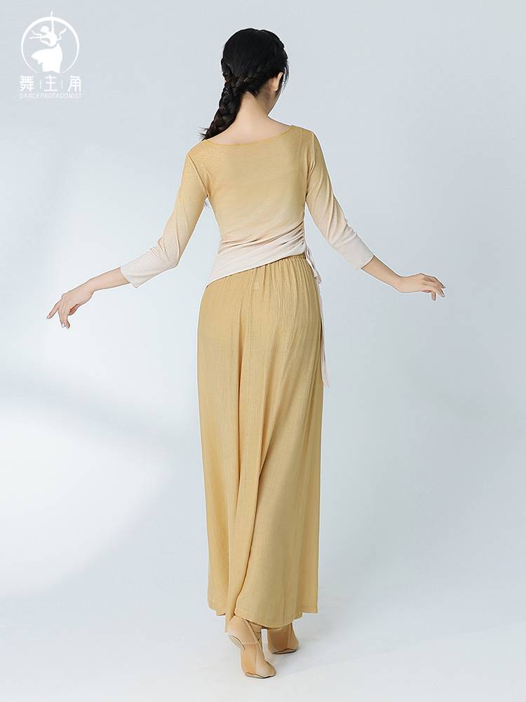 Dance protagonist Gradient Color Modern Dance Practice Female Dance Student Several Dance Series Chinese Classical Classical Sleeve Top