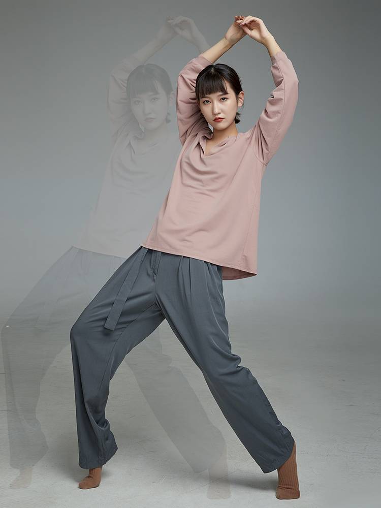 Gorgeous monopoly dance V -neck long -sleeved shirt practice service classical dance -shaped training service dance dance dance dance girl