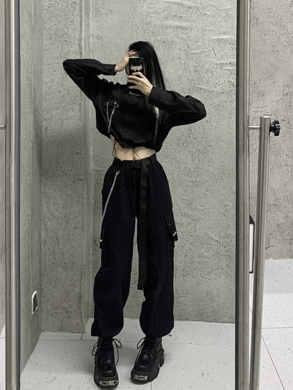 THE HOT, SILVER-SLEEVED, LONG-SLEEVED, SHIRT-CLOTHING, DS, HIP-HOP, MODERN-DAY DANCE COSTUME