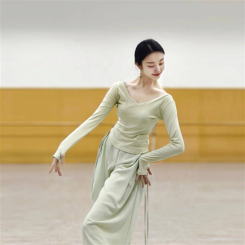 Classical dance body rhyme, practice suit set Summer modern dance spring and summer dance top professional training is elegant