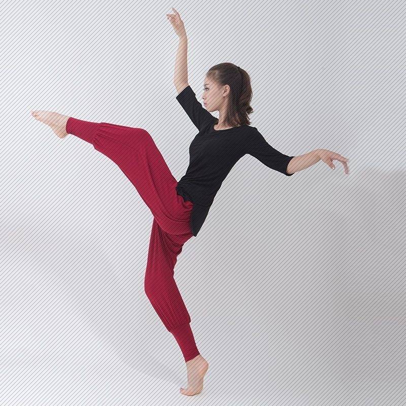 Art test dance pants men and women modern dance exercise pants adult loose black lantern pants Mongolian dance pants classic pants