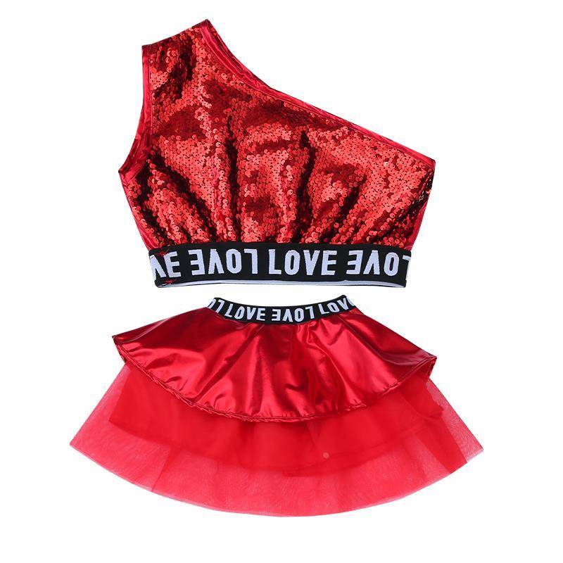 Children's Children's Men's Performance Series Modern Dance Street Dance Jazz Dance La La La La La Skirt Sequenant Performance Set