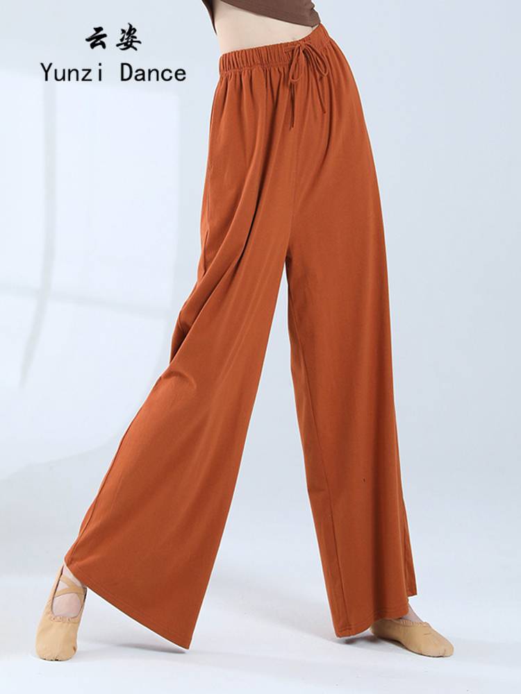 Modern dance pants vertical 2024 new Chinese dance performance service classical dance exercise service summer dance wide -leg pants