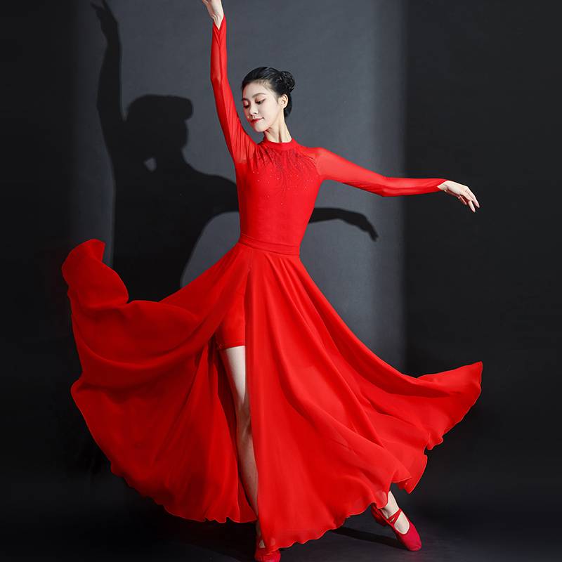 Classical Dance Performance Female Eap 2024 New Chinese Wind White Dress Modern Dance Open Dance Dance Skirt
