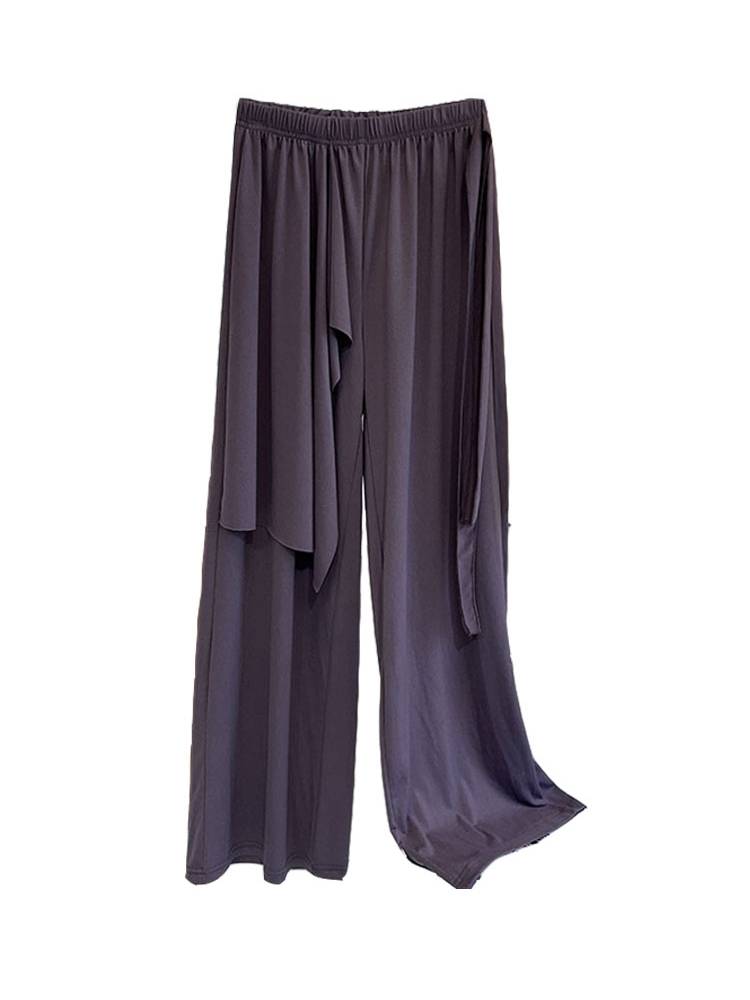 Classical dance loose silk, smooth and wide leg pants, female design sense modern dance exercises practice pants dance pants