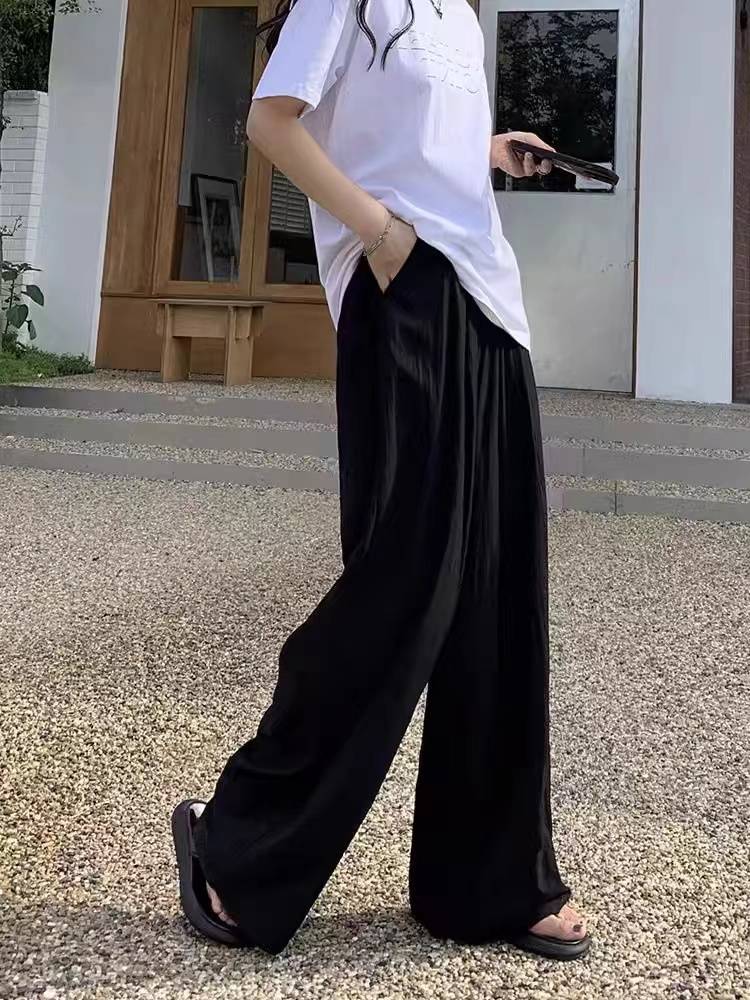 Dance practice pants female Chinese classical dance loose wide -leg pants elegant and thin modern dance pants training suit
