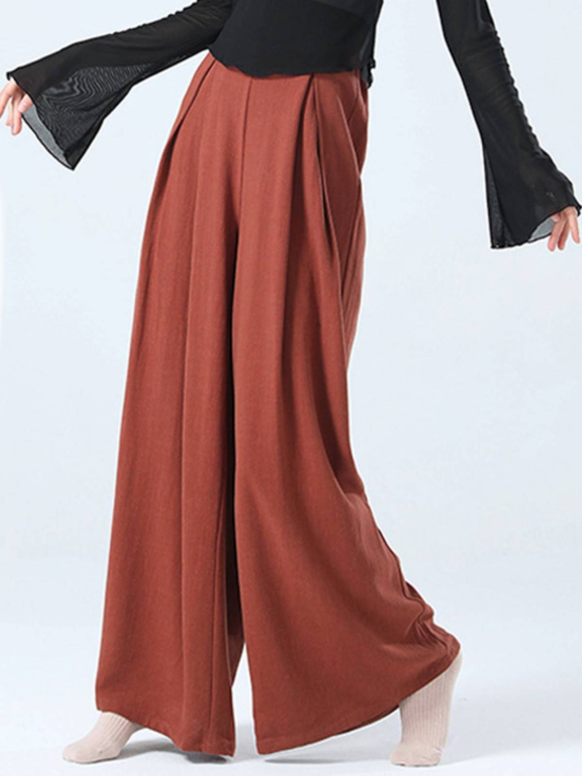 Modern Dance Pants Teacher Professional Dance Series Cotton Waksi Wide Pants Dance Students Performing Pants Loose Wannian Pants
