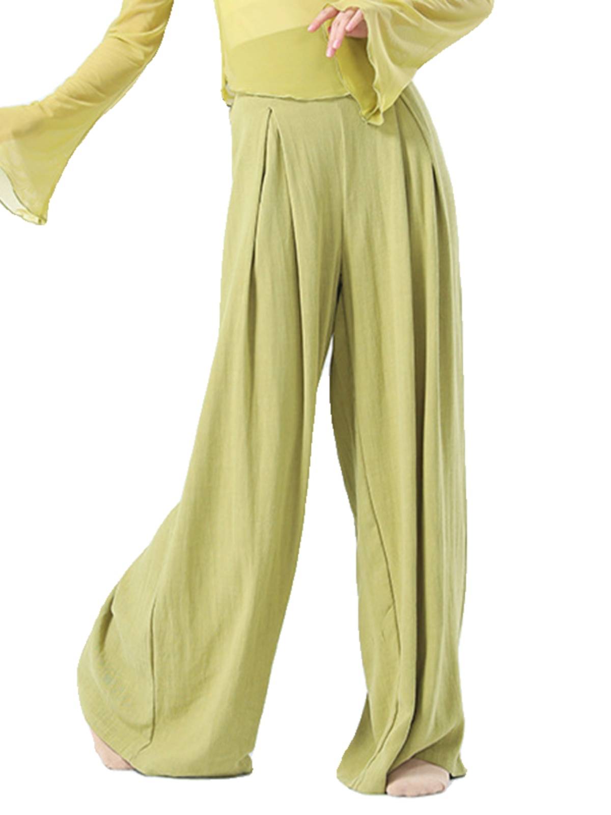 Modern Dance Pants Teacher Professional Dance Series Cotton Waksi Wide Pants Dance Students Performing Pants Loose Wannian Pants