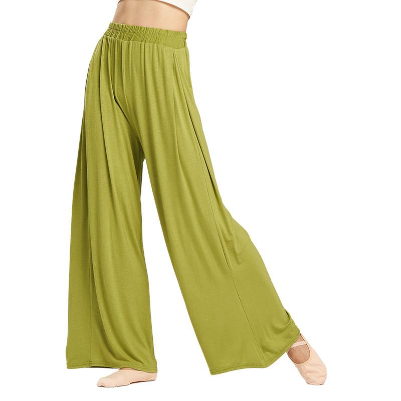 Dance pants Moder Yun Duo wide -leg pants elastic high -waist straight pants Modern practice service classical dance yoga pants