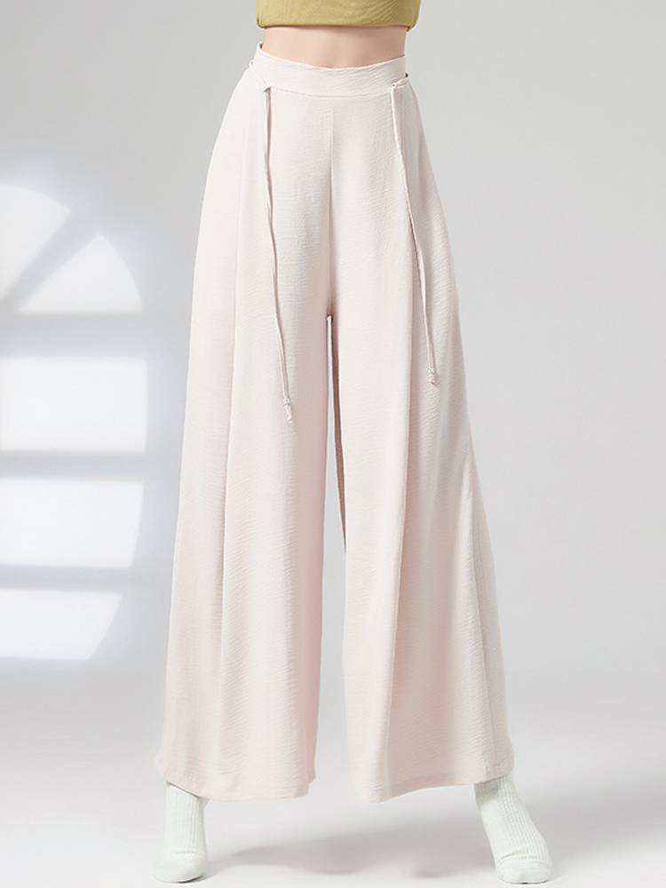 Cotton and linen loose and elegant texture Classical national modern dance body training skills, clothing wide -legged pants children
