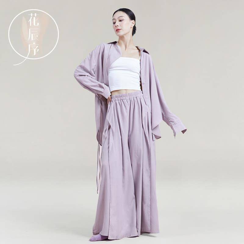 & Flower Chenxu Modern Dance Clothing Loose Shirts Flowing Wide Leg Pants Practice Classical Dance Dance Pants