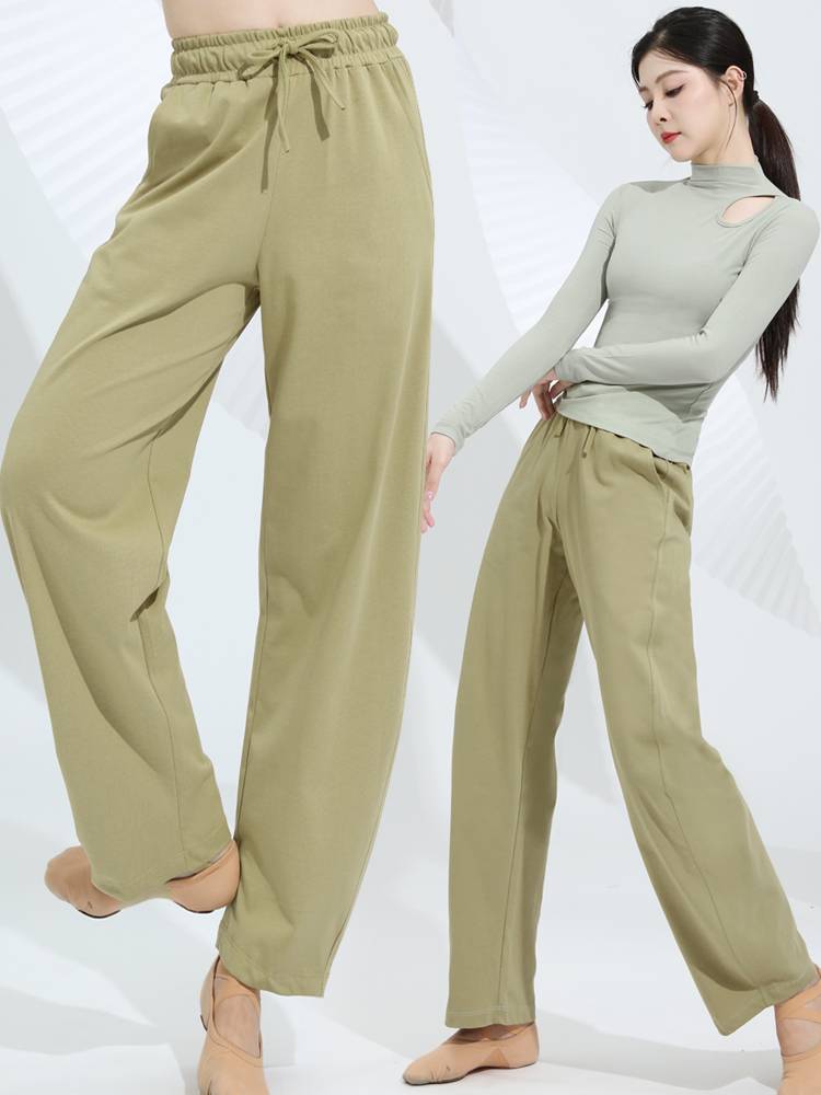 Modern dance pants dance practice clothes loose body dance pants male Chinese classical dance straight -legged pants female spring
