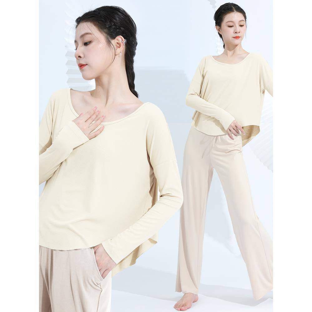 Dance clothing classical dance exercise service girl top jacket Chinese dance clothing modern dance Modal long sleeves spring and summer