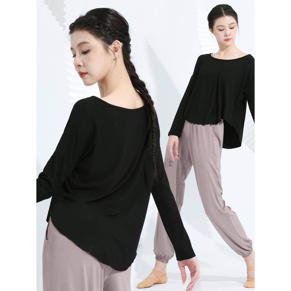 Dance clothing classical dance exercise service girl top jacket Chinese dance clothing modern dance Modal long sleeves spring and summer