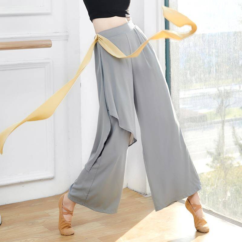 Modern Dance Practice Model Skirts Chinese Ancient Jazz Dance Wide Legs Long Pants Falling Damn Performance Classical Dance Clothing