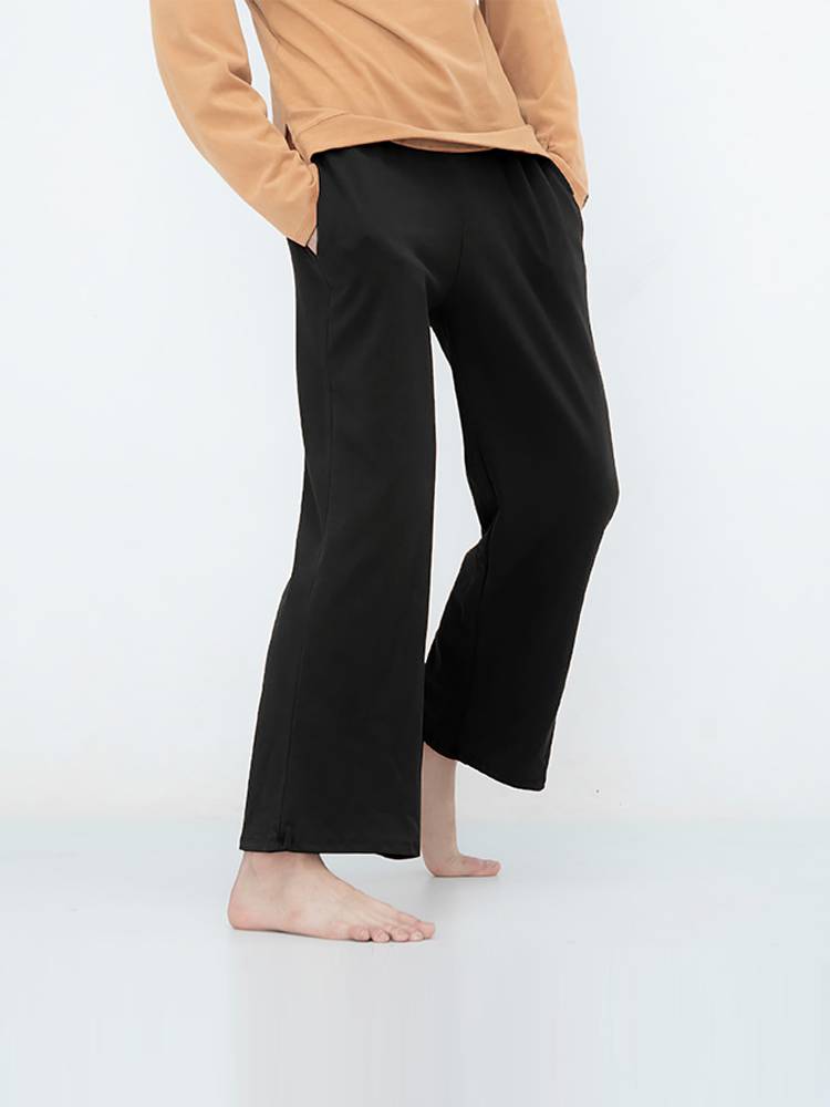 Modern dance service pants men's straight practice adult new loose black Chinese teacher training class performance