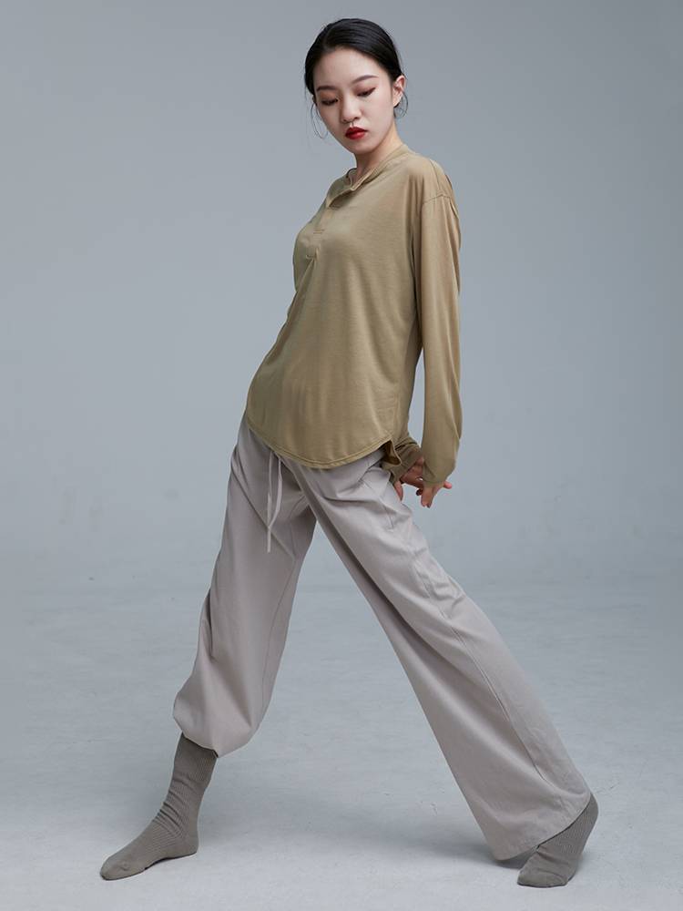 Dance dance pants modern dance professional practice pants loose, comfortable classical dance straight trousers -shaped body training girl