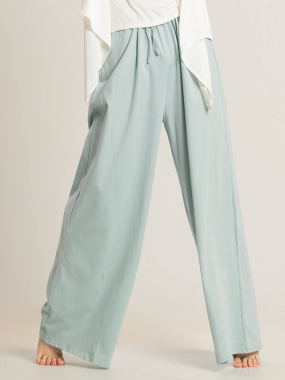Modern dance practice clothes loose cotton pants, men and women, wide -leg pants, fat legs straight pants dancing art test pants