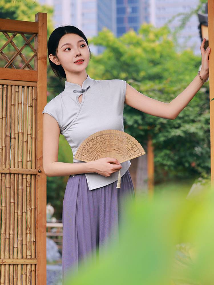 3381 Classical dance service female summer new adult short -sleeved top thin daily Chinese modern dancing