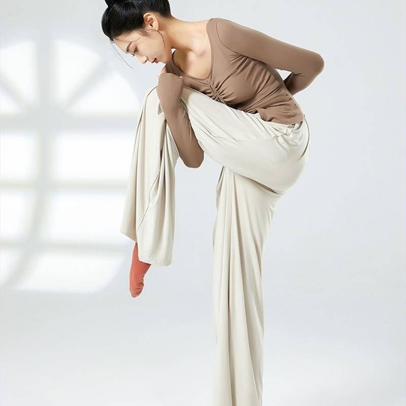 Modern dance pants straight pants dance dance clothes, Chinese dance shape, elegant wide leg pants classical dance exercises