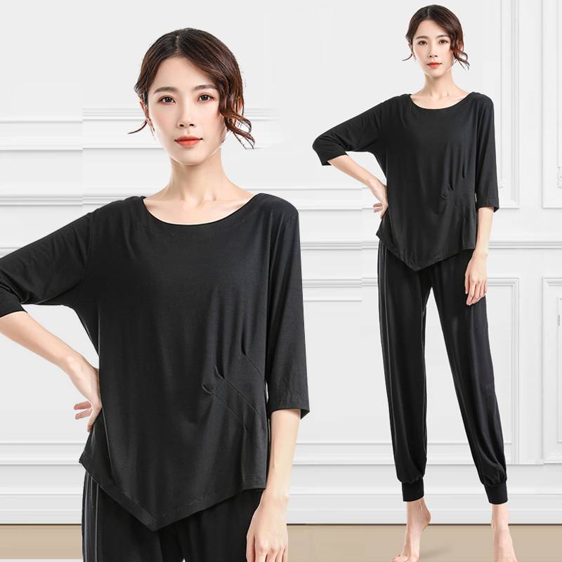 Modern dance clothing top female dance training service Latin dance Chinese dance body training clothing teacher dancing set