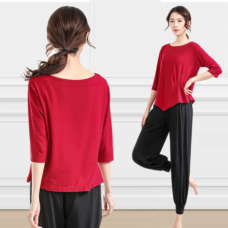 Modern dance clothing top female dance training service Latin dance Chinese dance body training clothing teacher dancing set