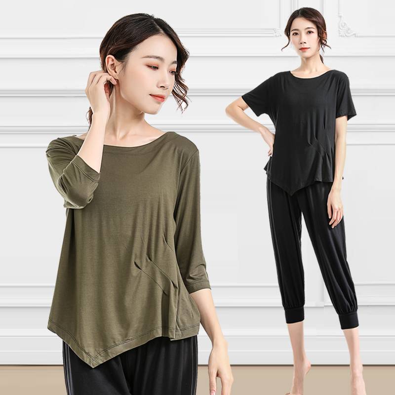 Modern dance clothing top female dance training service Latin dance Chinese dance body training clothing teacher dancing set