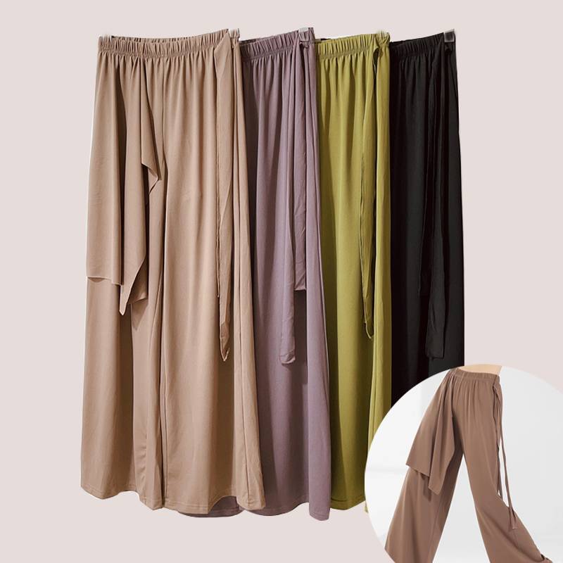 Dance pants women's loose silk, smooth, elegant wide leg pants modern practice pants classical dance body training performance