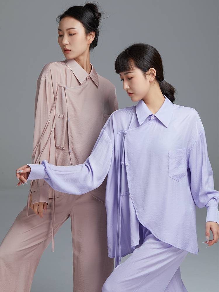Dance Dance Classical Dance Clothing Caps Shirt Flower and Loose Practice Series Set Jazz Modern Dance Server