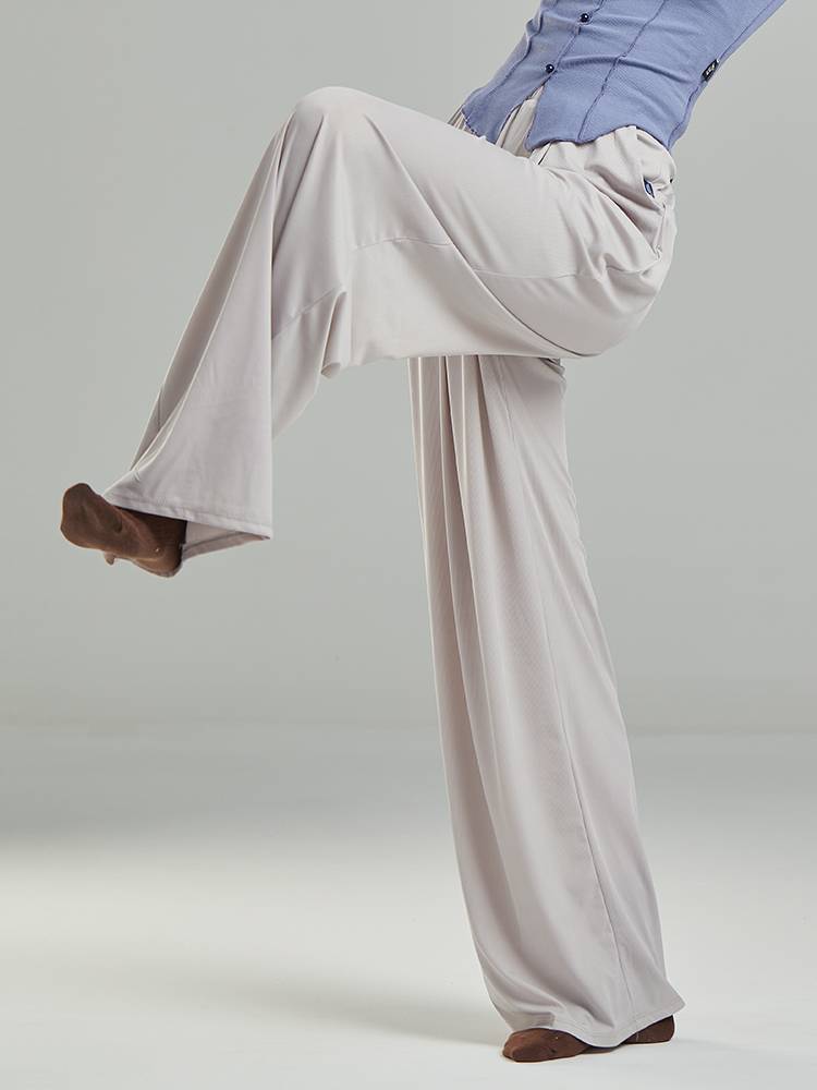 Gorgeous show modern dance exercise pants, Chinese dance elegant loose pants dance dance, pressure pleated body pants female