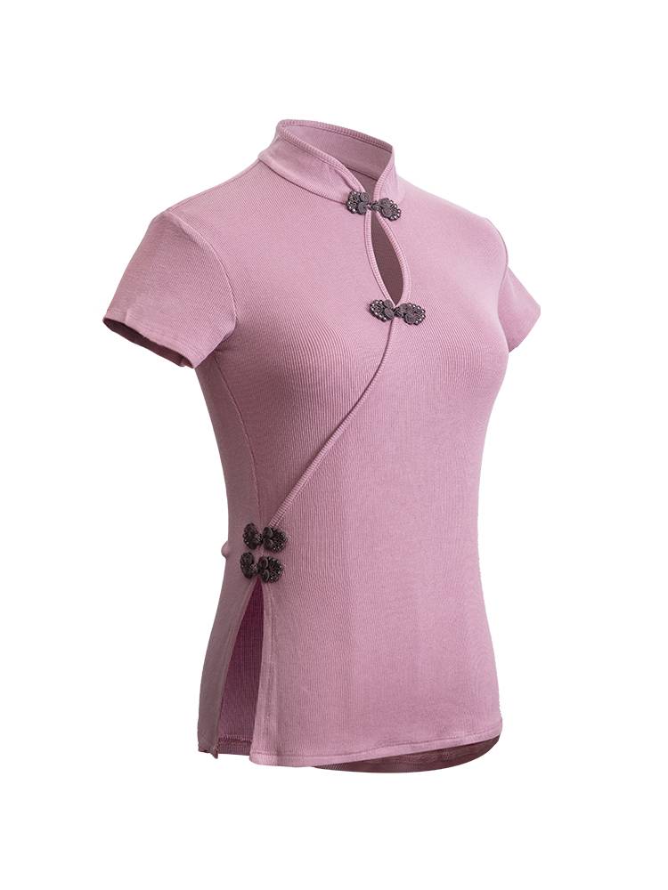 Dance Dance Classical Dance Dance Dance Kung Kung Kung Makes Cheongsam Short temperament Short -sleeved Dance Switzing Server Women's Top Summer