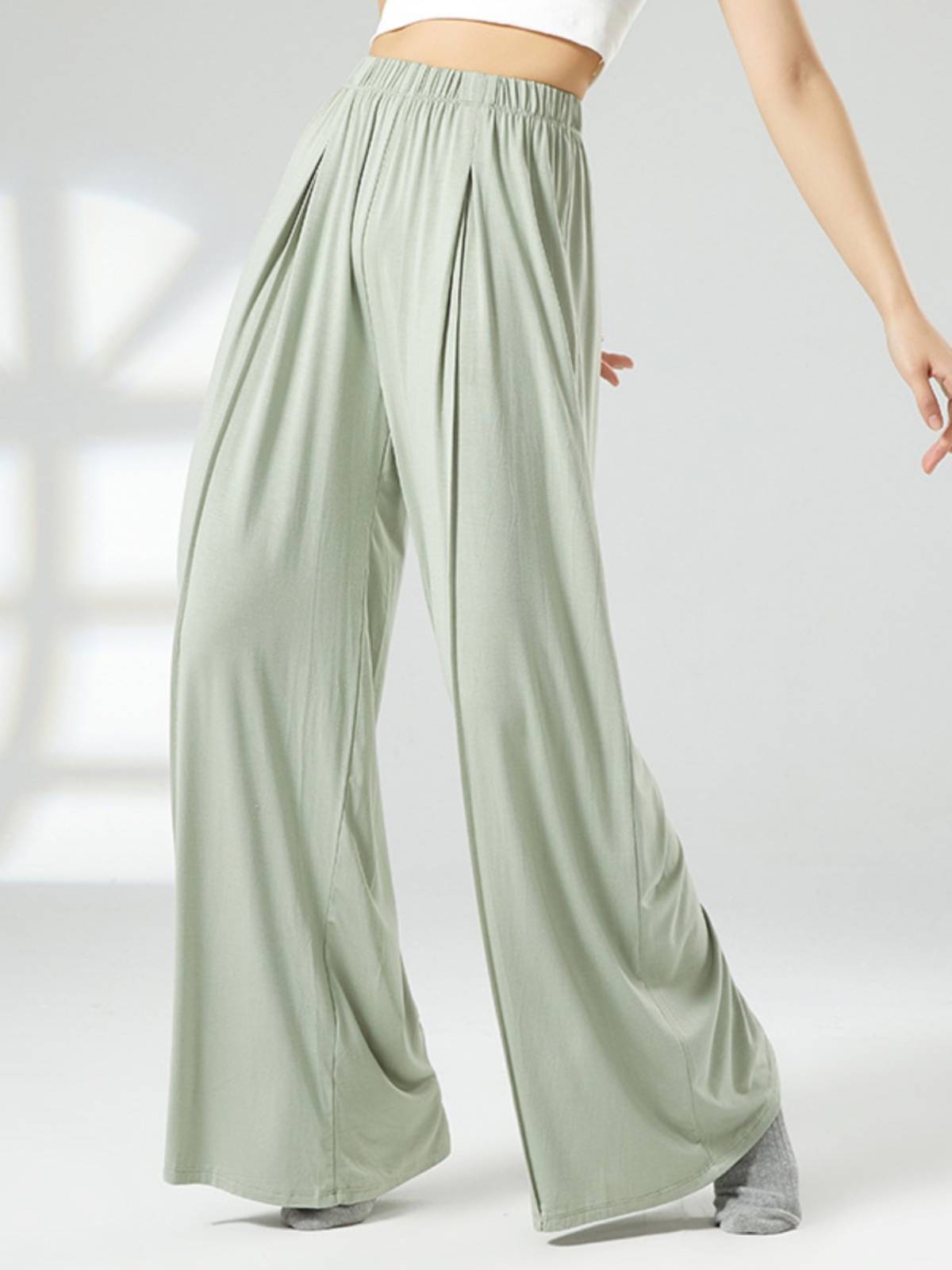 Dance Pants Female Practice Dance Dance Dance Black High waist Broad -legged Classical Dance Practice Dynamic Switters Moisturizing Modern Dance Pants