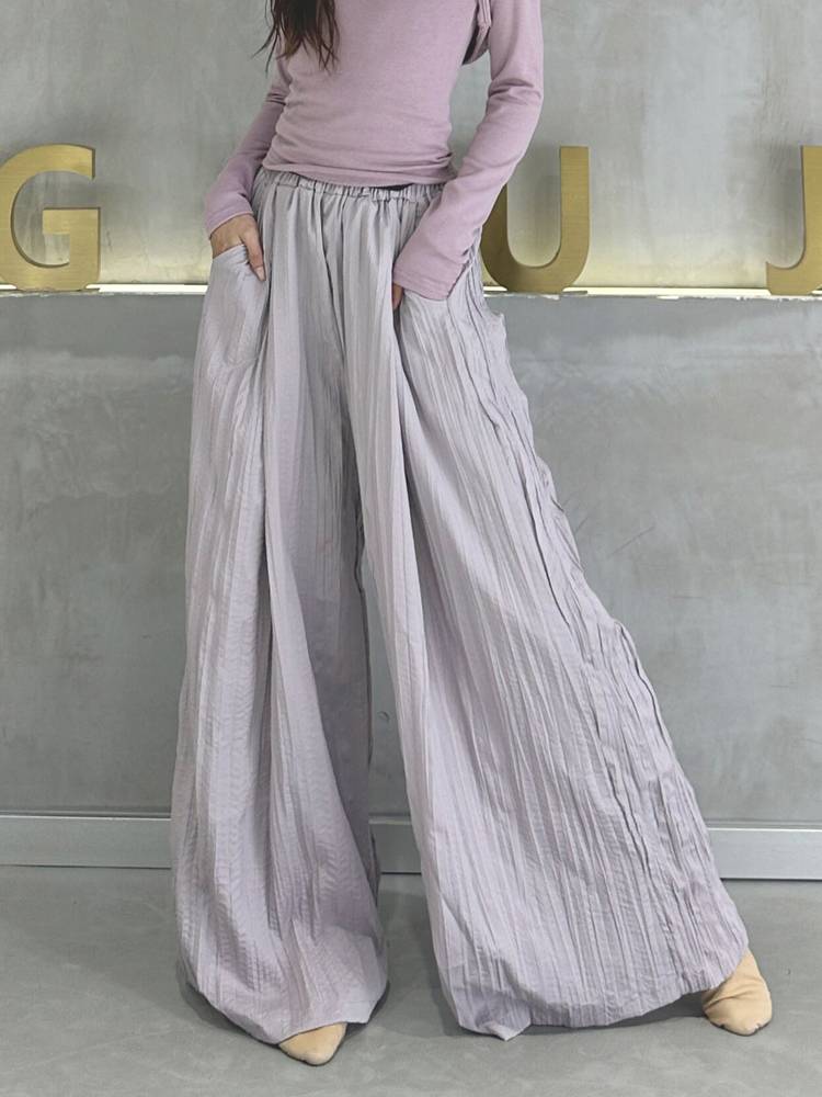 Modern dance loose pants Classical dance wide -leg pants elegant dance pants men and women same Chinese dance exercise pants spring and summer