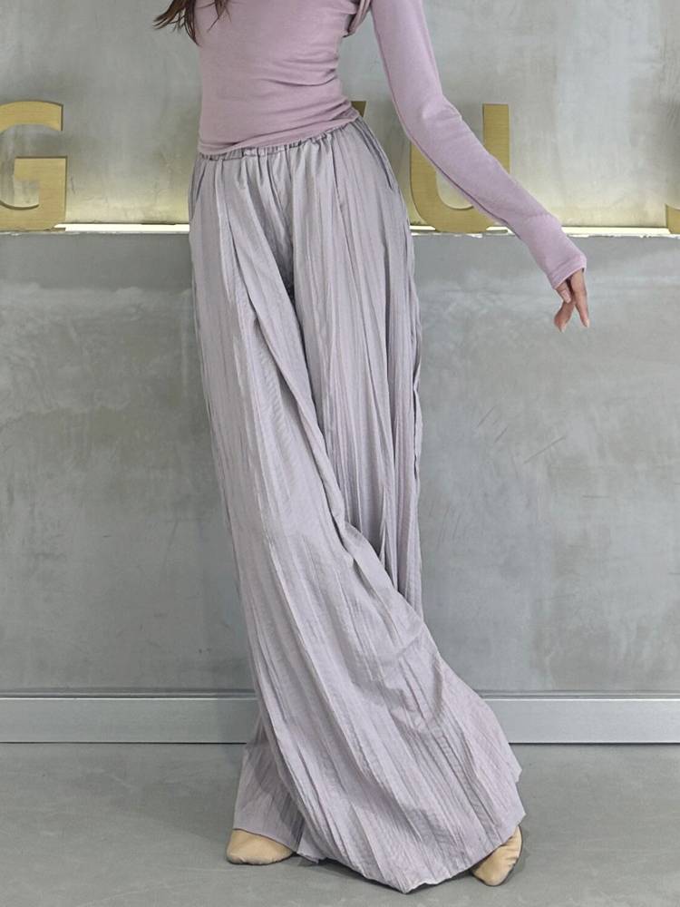 Modern dance loose pants Classical dance wide -leg pants elegant dance pants men and women same Chinese dance exercise pants spring and summer