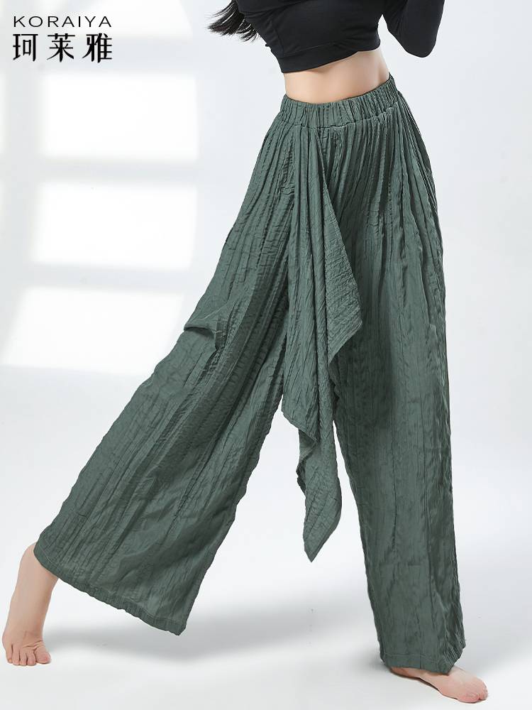 Dance practice pants, dangling wide -leg pants Modern dance -shaped sports test class classical dance elegant and loose pants