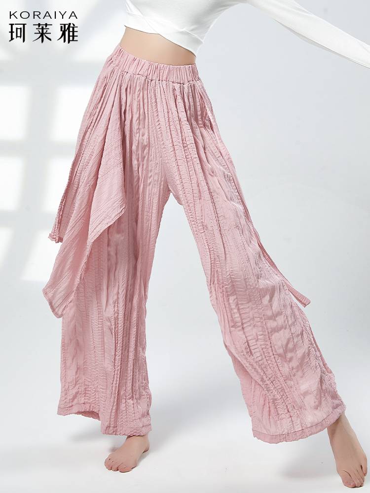 Dance practice pants, dangling wide -leg pants Modern dance -shaped sports test class classical dance elegant and loose pants
