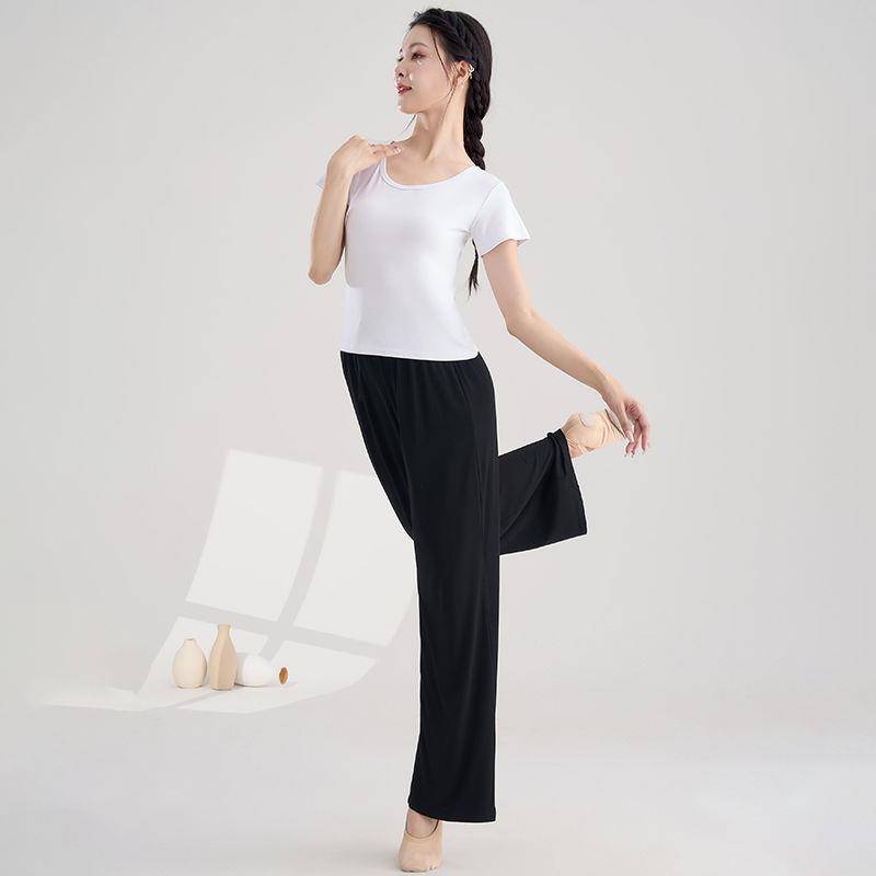 The new Modal loose dance wide -leg pants practice service women's art test -shaped sports clothes Chinese classical modern dance clothing