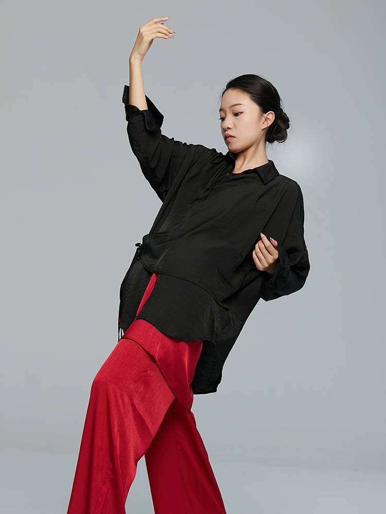 Gorgeous Solo Show Modern Dance Shirts Loose and Sely Stroke Dance Server Jazz Dance Practice Design Sensory Dance Server