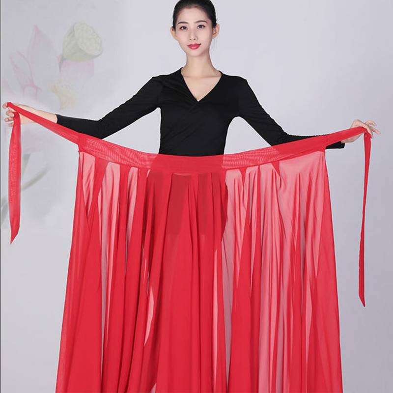 Large skirt 720 Classical dance elegant half -body performance service chiffon practice service modern Wanjiang dance service