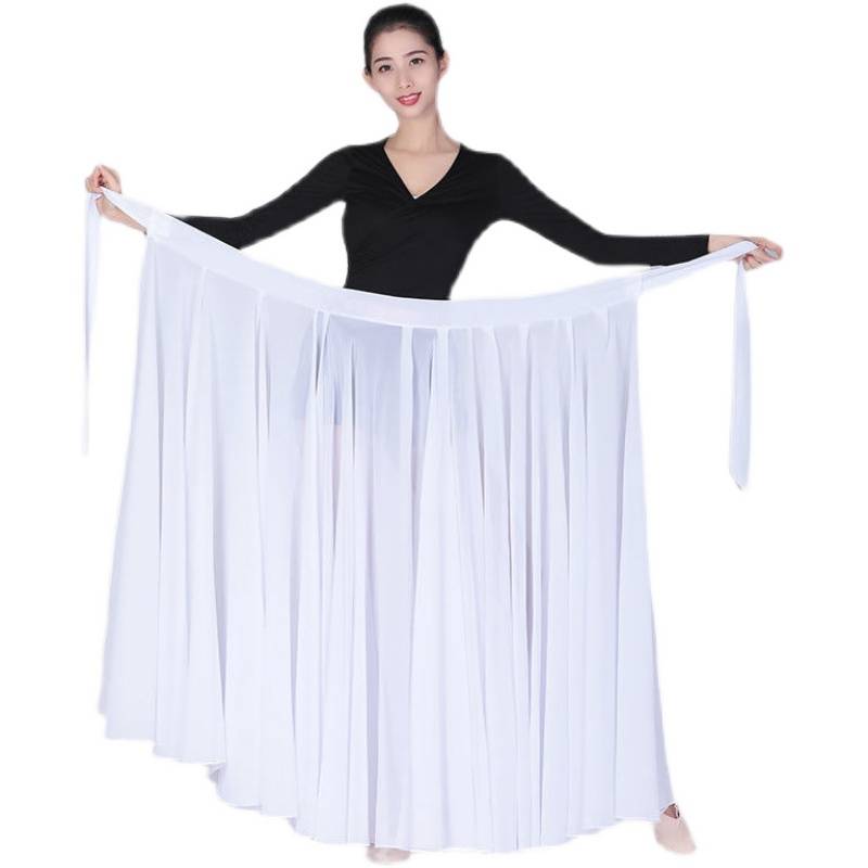 Large skirt 720 Classical dance elegant half -body performance service chiffon practice service modern Wanjiang dance service