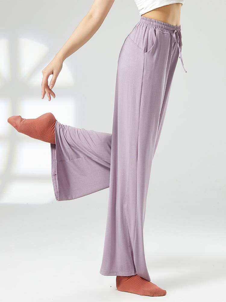 Chinese dance practice service female dance pants female loose straight modern dance classical dance practice pants wide -leg pants