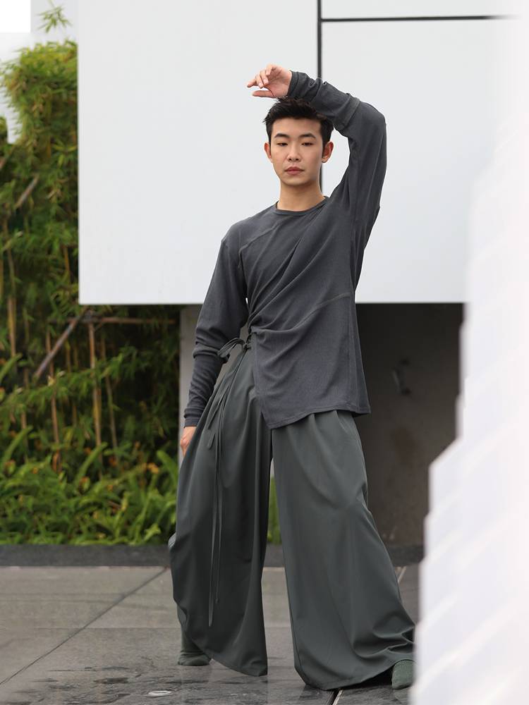 Modern dance exercise dance pants adult loose wide -leg dancing trousers performance service men and women Hu Shen staff D376