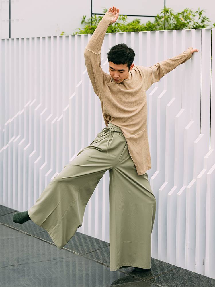 Modern dance exercise dance pants adult loose wide -leg dancing trousers performance service men and women Hu Shen staff D376