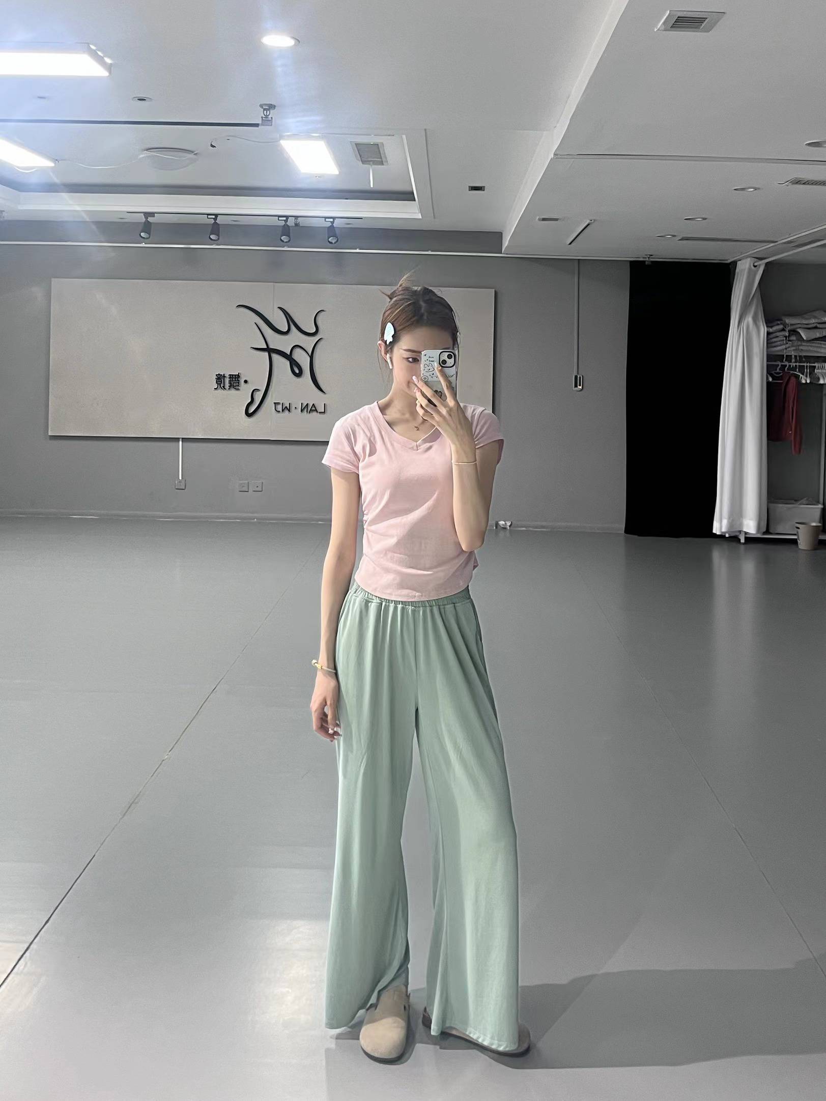Summer dopamine classical dance exercise new short -sleeved round neck top Chinese modern dance -shaped training suit