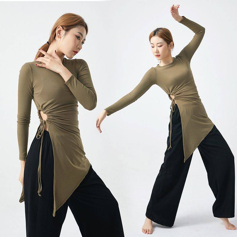 Classical Dance Dance Dance Gong Female Female Speed Top Chinese Dance Modern Dance long -sleeved dance clothing autumn and winter new tide