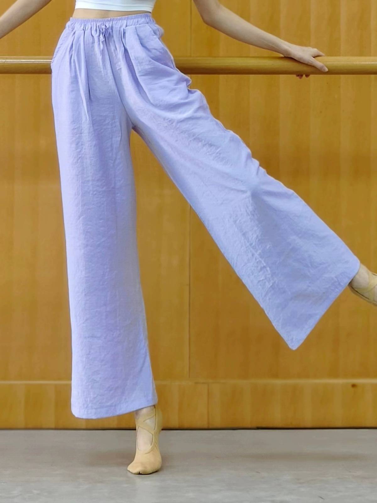 Di Di Modern Dance Practice Pocket Pocket Boat Wide Wide Pants Sely Chinese Dance National Classical Dance Server Zen Pants