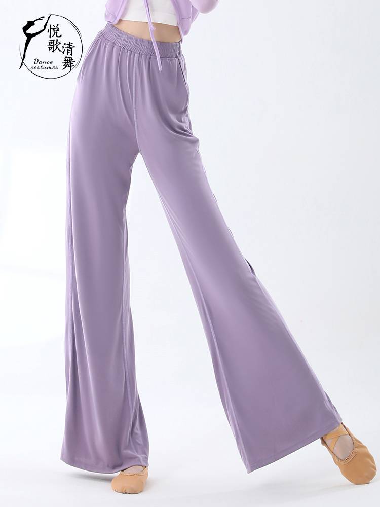 Modern dance pants Chinese dance exercise skills summer classical dance straight pants training clothing dance dance wide -leg pants