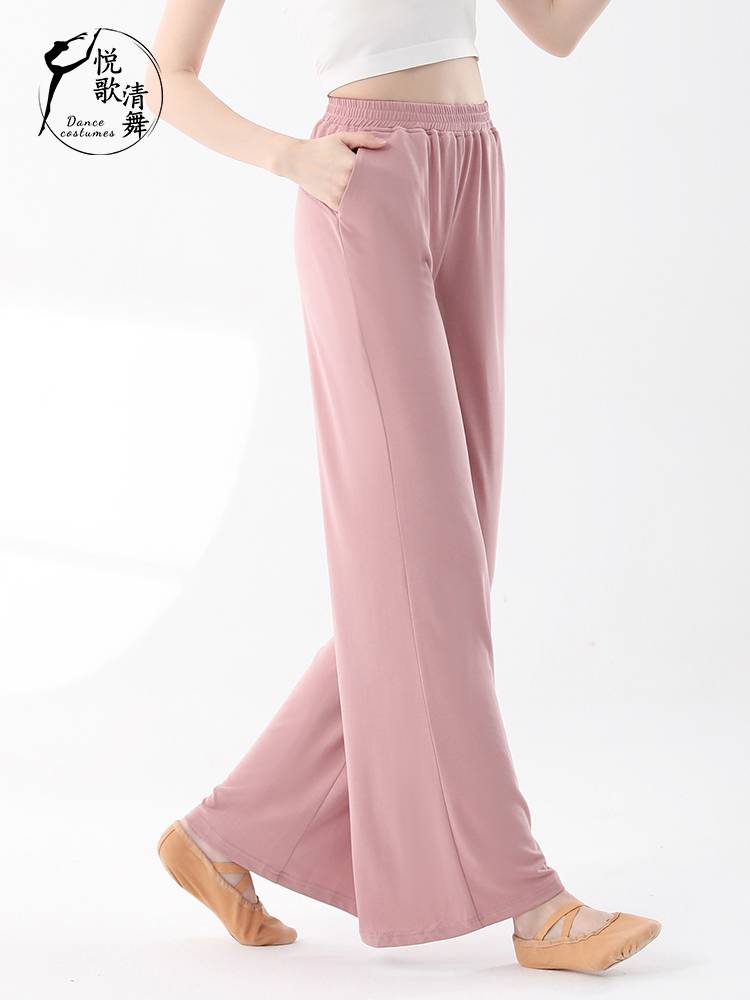 Modern dance pants Chinese dance exercise skills summer classical dance straight pants training clothing dance dance wide -leg pants