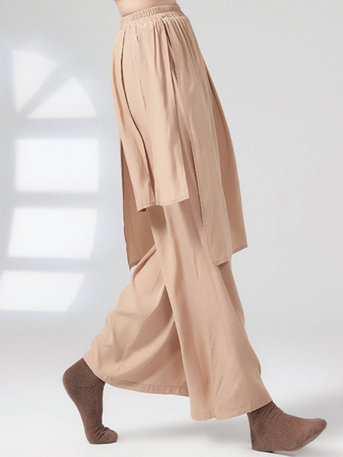 Modern dance loose practice pants Students with elegant straight -legged pants trousers drifting training pants Classical dance service girl